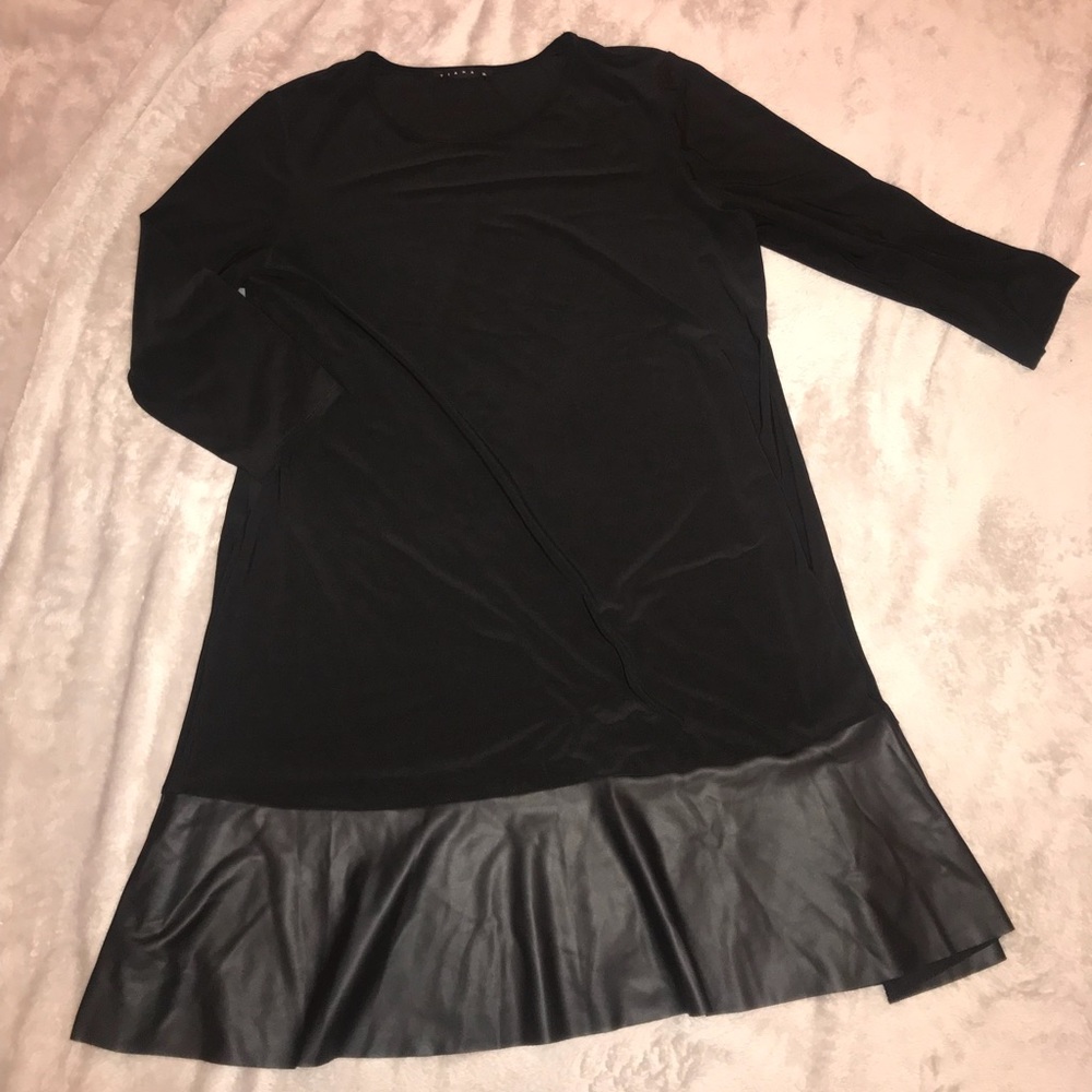 black midi dress